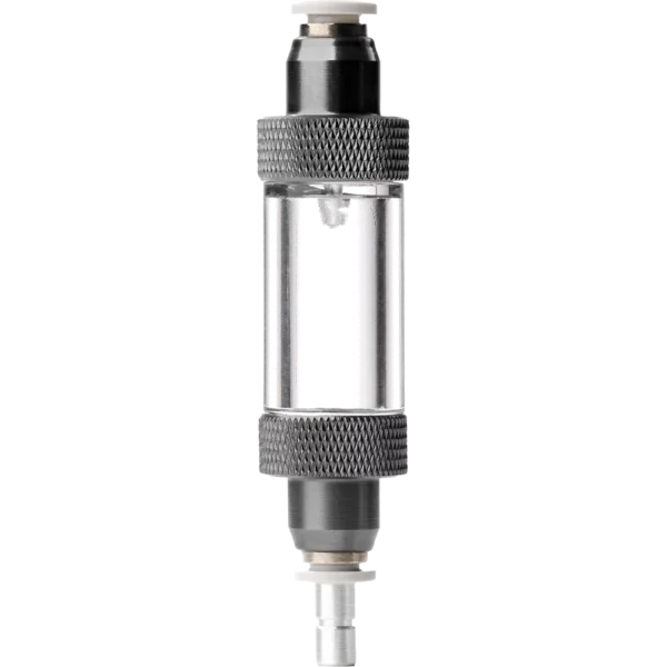 Me CO2 Counter Quick – Präziser Blasenzähler aus klarem Material mit integriertem Rückschlagventil.