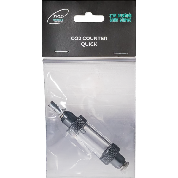 Kompaktes Design des Me CO2 Counter Quick zur Integration in die Schlauchleitung am Aquarium.