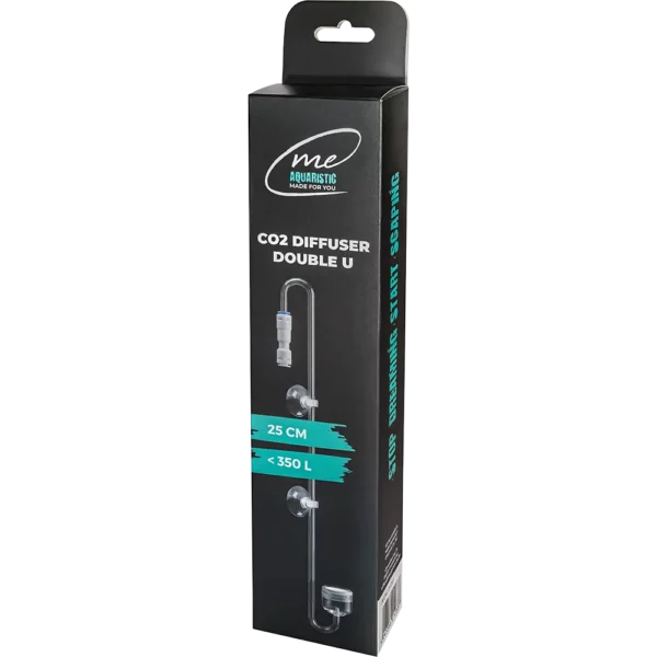 Me CO2 Diffuser Double U (25 cm) – Kombination aus Diffusor, Blasenzähler und Rückschlagventil aus Acryl.