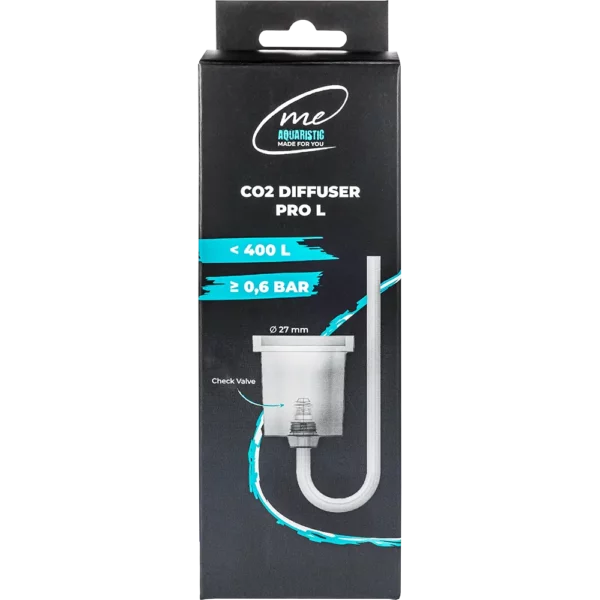 Me CO2 Diffuser Pro L – Das Kraftpaket für große Aquascapes bis 400 Liter mit extragroßer Diffusionsfläche.