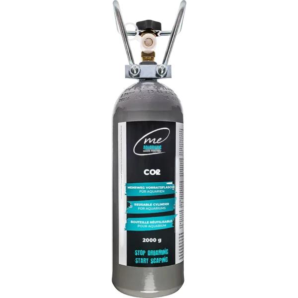 Me CO2 Mehrweg-Flasche 2000g – Kraftvoller 2 kg CO2-Vorrat aus Qualitätsstahl für große Aquarien.