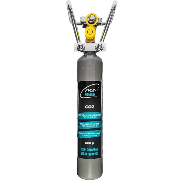 Me CO2 Mehrweg-Flasche 500g – Nachhaltige und wiederbefüllbare Stahlflasche für Profi-Aquascaper.