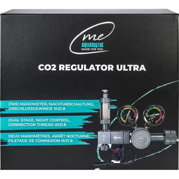 Me CO2 Regulator Ultra – Hochwertiger Druckminderer mit integriertem 12V Magnetventil für die Nachtabschaltung.