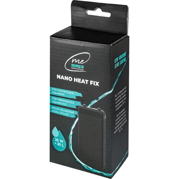 Me Nano Heat FIX 35W – Automatischer Aquarium Heizstab voreingestellt auf ideale 25 Grad für 30L Becken.