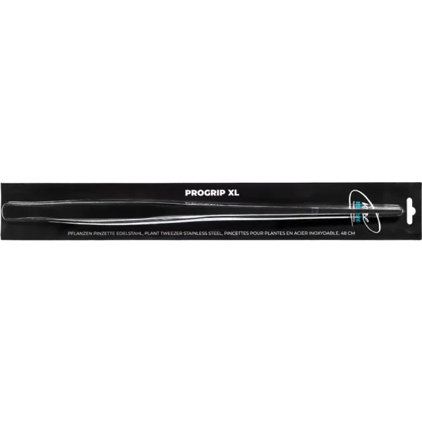 Me ProGrip XL Black gerade (48 cm) – Profi-Pflanzenpinzette aus Edelstahl mit schwarzer Schutzbeschichtung.