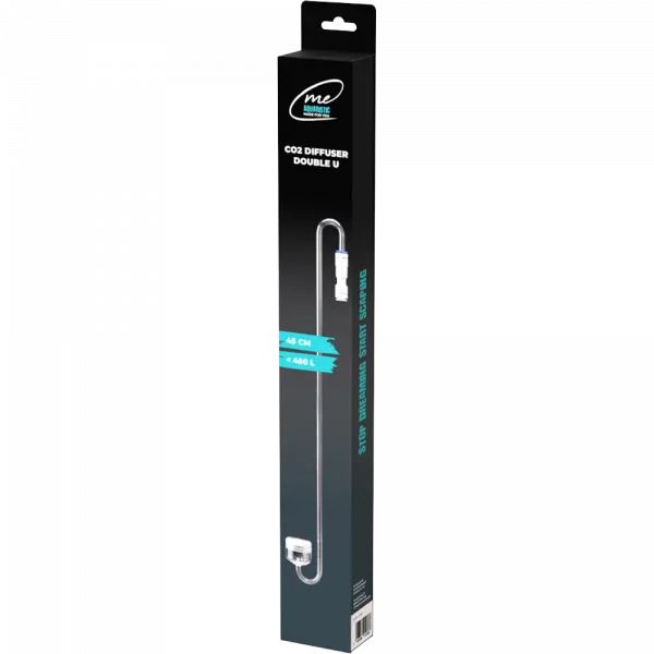 Me CO₂ Diffuser Double U 45 mit den relevanten Komponenten und Anschlussbereichen