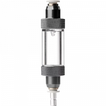 Me CO2 Counter Quick – Präziser Blasenzähler aus klarem Material mit integriertem Rückschlagventil.