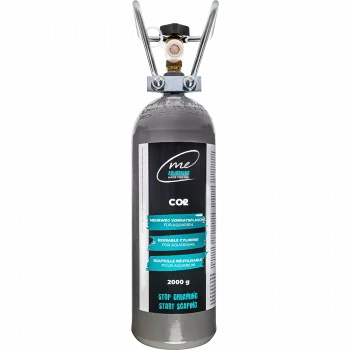 Me CO2 Mehrweg-Flasche 2000g – Kraftvoller 2 kg CO2-Vorrat aus Qualitätsstahl für große Aquarien.