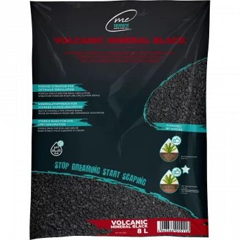 Optimale Wasserzirkulation und Atmungsaktivität im Boden durch 8 Liter poröses Volcanic Mineral.